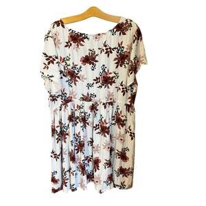 Torrid Floral Print shirt Dress fall autumncore plus size 4X knee length comfy